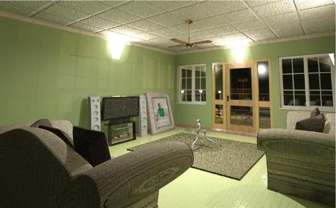3D interior lounge